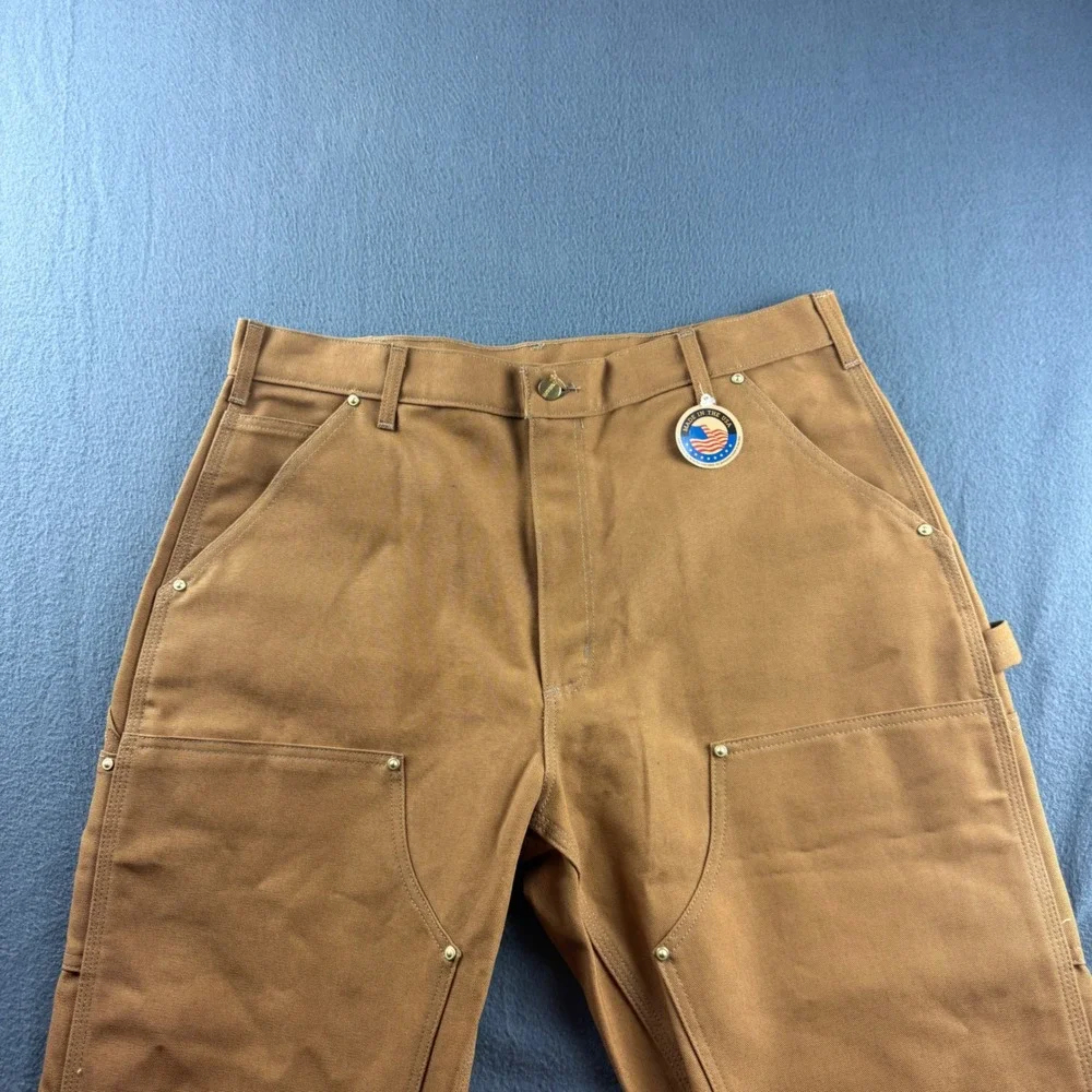 Vintage USA Carhartt Double Knee Pants Men's 36x32* Brown Deadstock Dungaree Fit